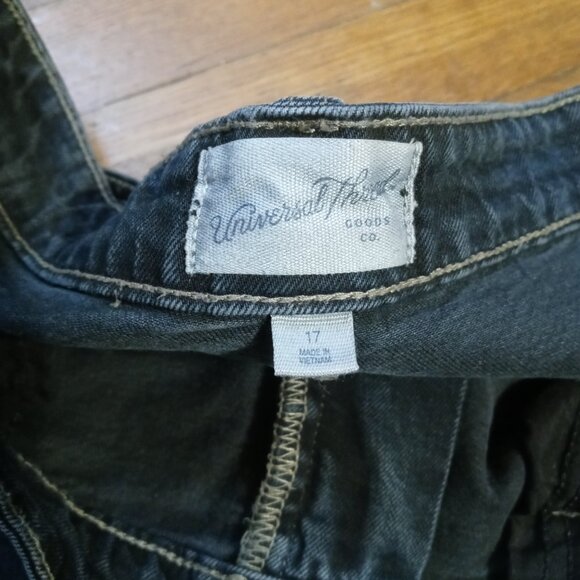 UNIVERSAL THREAD plus high-rise back slit denim midi skirt in black wash (sz17) - Picture 7 of 11